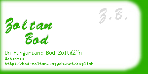 zoltan bod business card